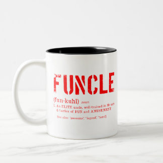 Funcle Definition Two Tone Coffee Mug Funny Uncle