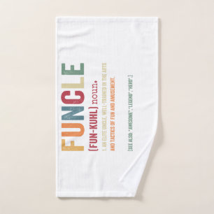 Funcle Funny Uncle Definition, Awesome Legend Hero Bath Towel Set