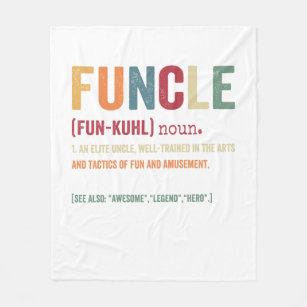 Funcle Funny Uncle Definition, Awesome Legend Hero Fleece Blanket