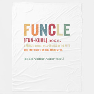 Funcle Funny Uncle Definition, Awesome Legend Hero Fleece Blanket