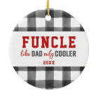 Funcle Personalized Funny Uncle Chequered Plaid