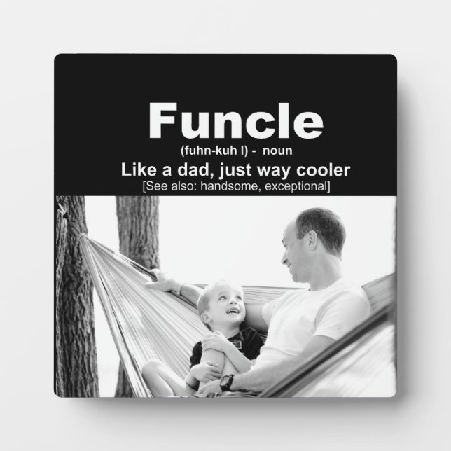 Funcle Uncle Definition Personalized Photo Plaque (Front)
