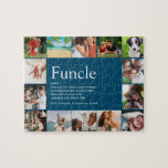 Funcle Uncle Definition Photo Collage Blue Jigsaw Puzzle<br><div class="desc">14 photo collage jigsaw for you to personalize for your special,  favourite Funcle or Uncle to create a unique gift. A perfect way to show him how amazing he is every day. Designed by Thisisnotme©</div>