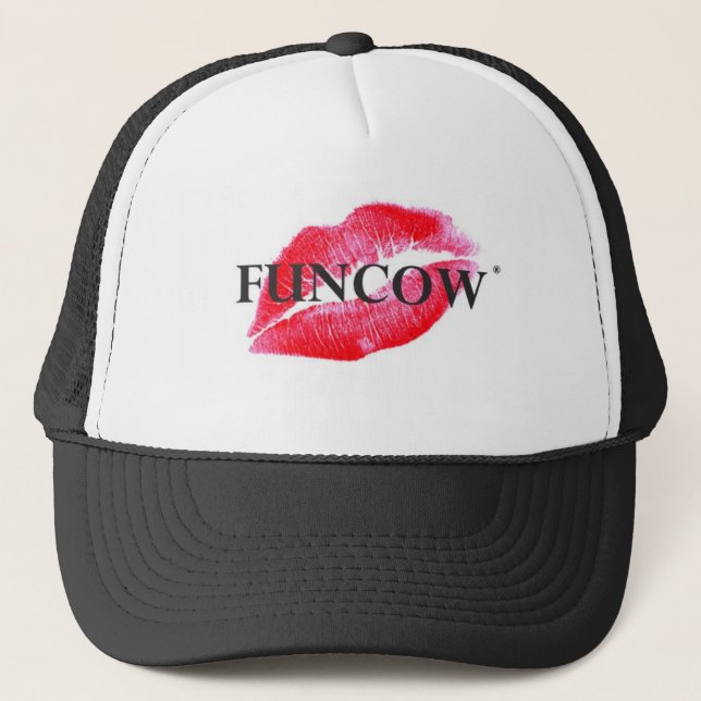 FUNCOW PINK KISS TRUCKER HAT (Front)