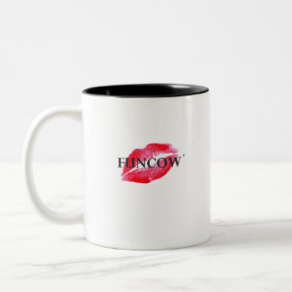 FUNCOW PINK KISS Two-Tone COFFEE MUG