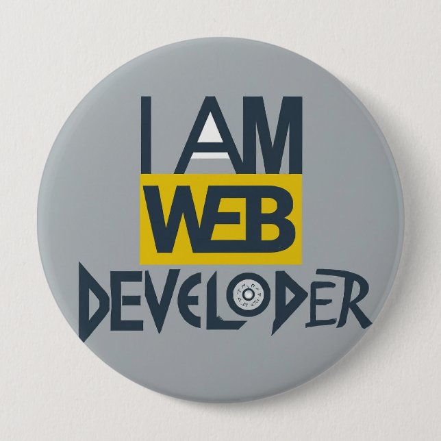 Functional Element for Web Design Round 4 Inch Round Button (Front)