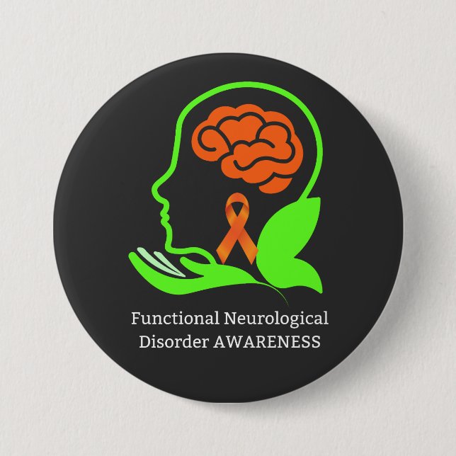 Functional Neurological Disorder Awareness FND 3 Inch Round Button (Front)