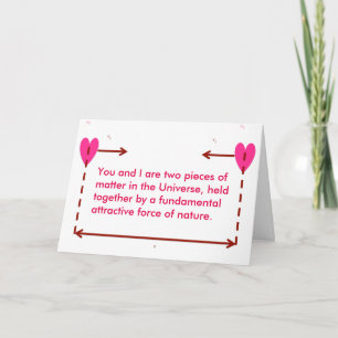 fundamental attraction nerdy funny valentine card