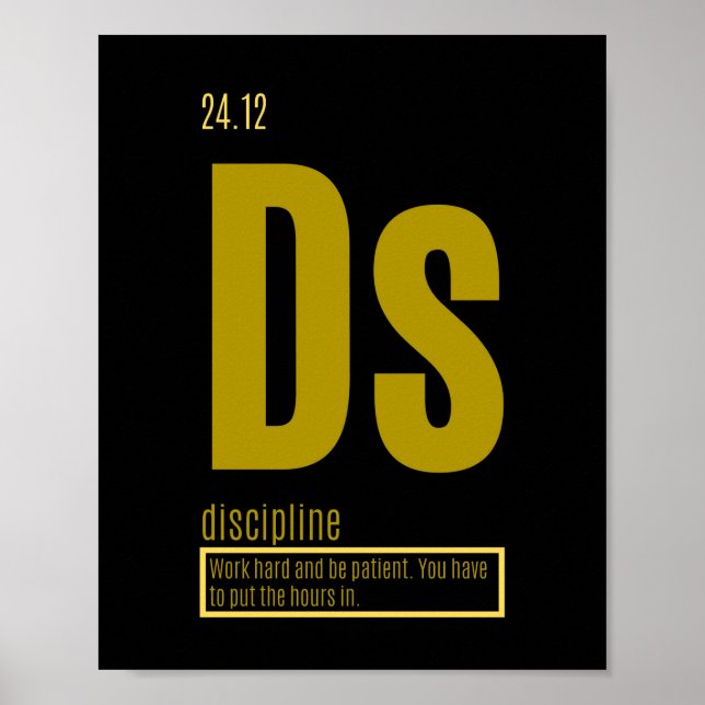 Fundamental Elements of Success | Discipline Poster (Front)