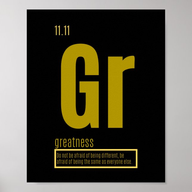 Fundamental Elements of Success | Greatness Poster (Front)