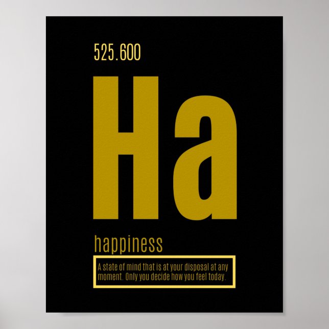 Fundamental Elements of Success | Happiness Poster (Front)