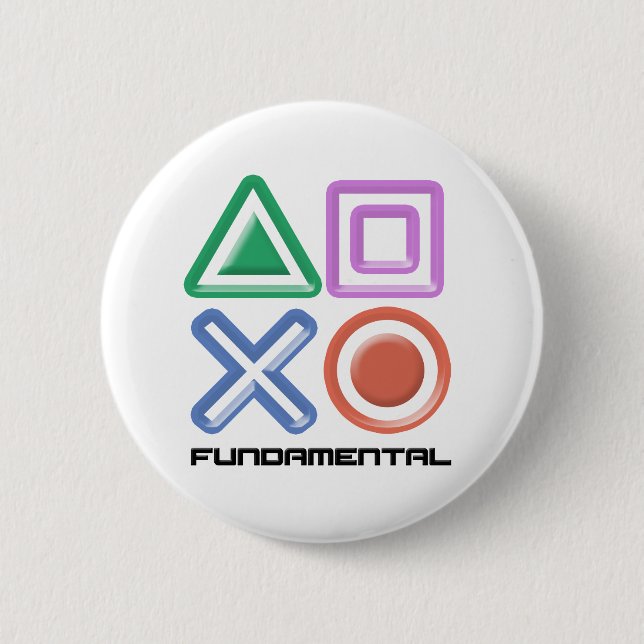 Fundamental Game Symbols 2 Inch Round Button (Front)