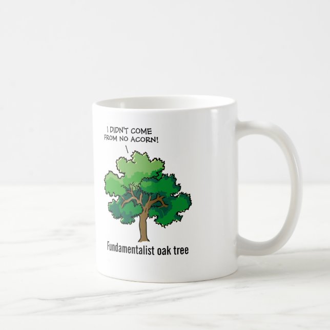Fundamentalist Oak Tree Cartoon Coffee Mug (Right)