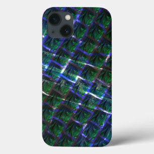 Fundo com imagem verde sob grade escura? iPhone 13 case