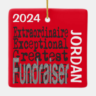 Fundraiser Extraordinaire CUSTOM Ceramic Ornament