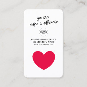 Fundraising Charity Event Donate Logo Photo Card