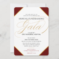 FUNDRAISING GALA BALL elegant event burgundy gold