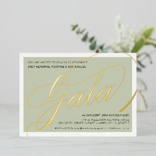 FUNDRAISING GALA elegant calligraphy sage green