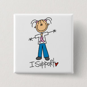 Fundraising I Support 2 Inch Square Button