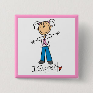 Fundraising I Support 2 Inch Square Button