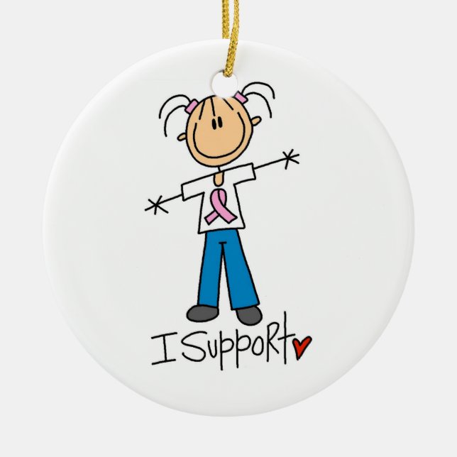 Fundraising I Support Ceramic Ornament (Front)