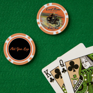 Fundraising Motorcycle Poker Run Vintage Customize Chips