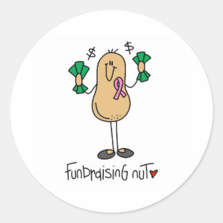 Fundraising Nut Classic Round Sticker