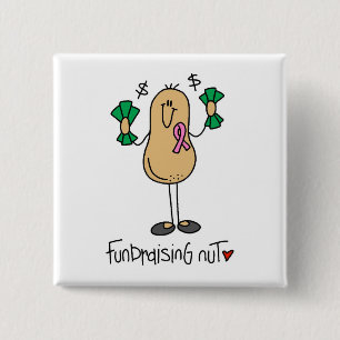 Fundraising Nut T-shirts and Gifts 2 Inch Square Button