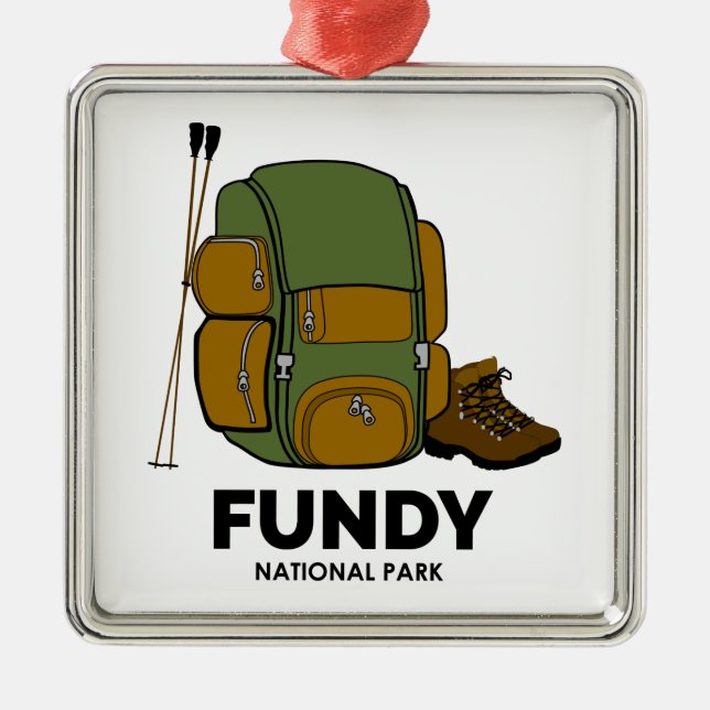 Fundy National Park Backpack Metal Ornament (Front)
