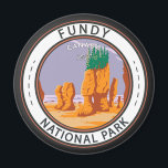 Fundy National Park Canada Vintage Badge Magnet<br><div class="desc">Fundy National Park artwork design. The Park showcases a rugged coastline which rises up to the Canadian Highlands,  the highest tides in the world and more than 25 waterfalls.</div>
