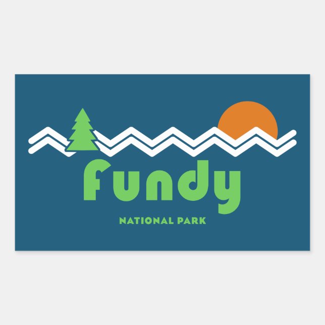 Fundy National Park Retro Sticker (Front)