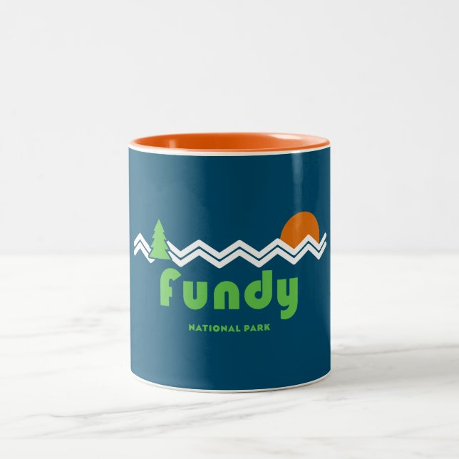 Fundy National Park Retro Two-Tone Coffee Mug (Center)
