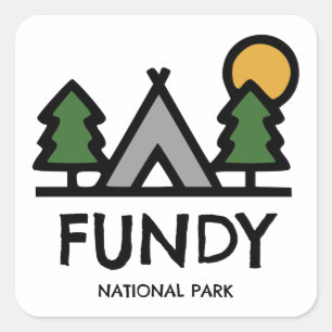 Fundy National Park Square Sticker
