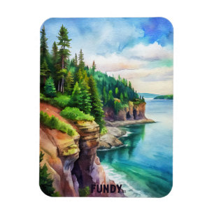 Fundy National Park Watercolor Painting Magnet
