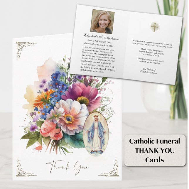 Funérailles catholiques Floral Mary Merci (Créateur téléchargé)