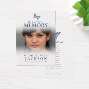 Funérailles en mémoire d'amour poème papillon bleu