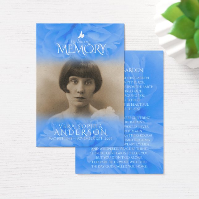 Funérailles en mémoire d'amour prière / carte poèm (Bureau)