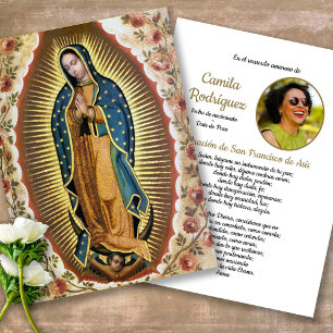 Funérailles Guadalupe Espagnol Prière Cartes de Sy