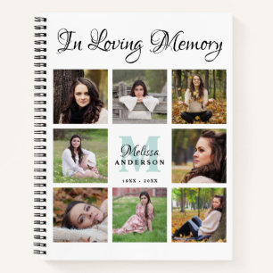Funérailles Livre d'or Personnalisé 8 Photo Memori