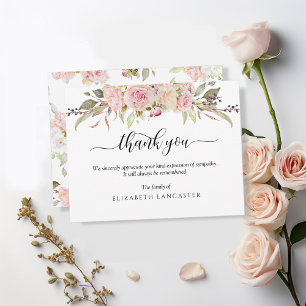 Funérailles Merci Note, Flore Blush