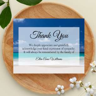 Funérailles Merci Note Grief Océan   Bereavement