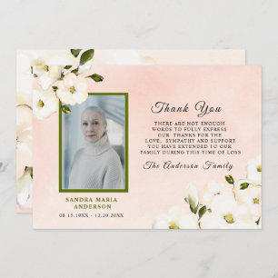 Funérailles Romantique Floral rose Merci photo