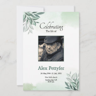 Funeral Announcement Card