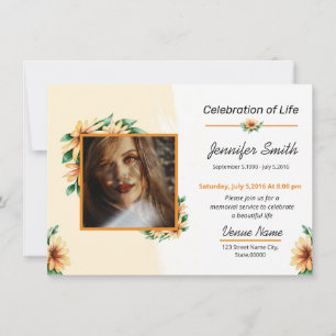 Funeral Announcement Card