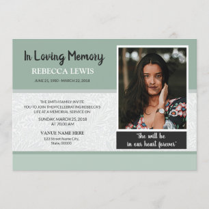 Funeral Announcement Card