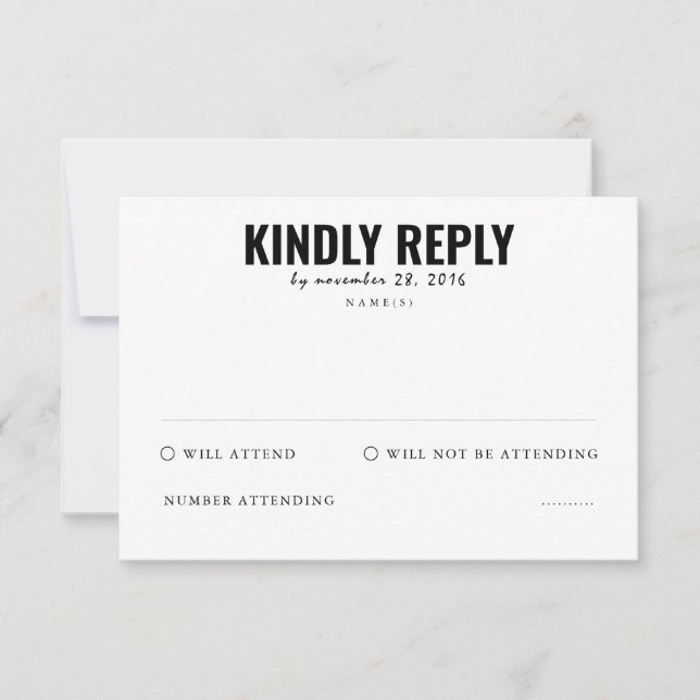 Funeral Attendance Response Card (Front)