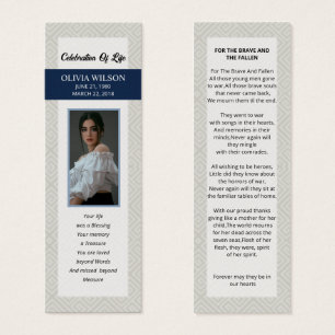Funeral Bookmark Template