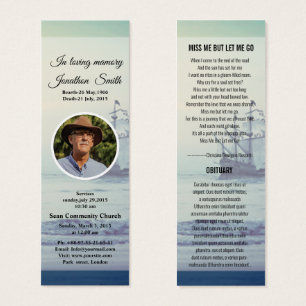 Funeral Bookmark Template