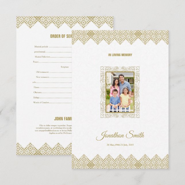 Funeral card template (Front/Back)