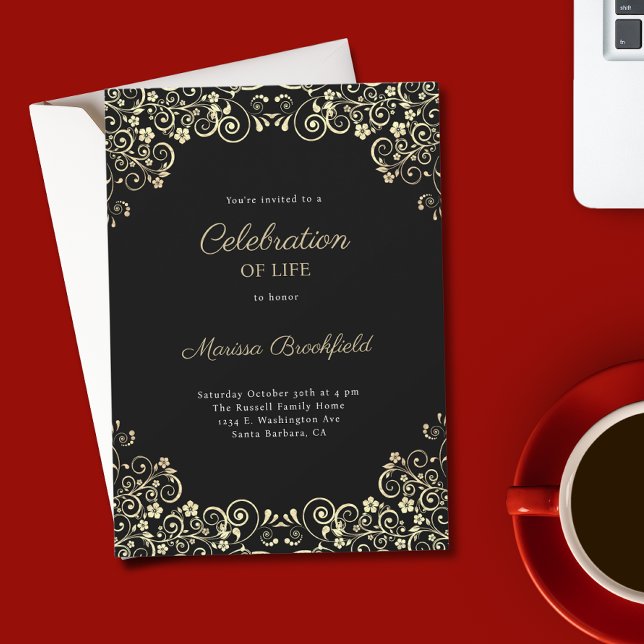 Funeral Celebration of Life Memorial Service Invitation (Creator Uploaded)
